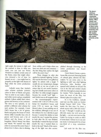 American Cinematographer - page 4
Jim Carrey interview in American Cinematographer.

Issue: December, 2004

Other scans from this magazine:

[b][url=http://www.jimcarreyonline.com/images/albums/magazines/cinematographer03.jpg]Jim on the cover[/url][/b]
[b][url=http://www.jimcarreyonline.com/images/albums/magazines/articles/ac-snicket2004-page02.jpg]Page 1[/url][/b]
[b][url=http://www.jimcarreyonline.com/images/albums/magazines/articles/ac-snicket2004-page03.jpg]Page 2[/url][/b]
[b][url=http://www.jimcarreyonline.com/images/albums/magazines/articles/ac-snicket2004-page04.jpg]Page 3[/url][/b]
[u]Page 4[/u]
[b][url=http://www.jimcarreyonline.com/images/albums/magazines/articles/ac-snicket2004-page06.jpg]Page 5[/url][/b]
[b][url=http://www.jimcarreyonline.com/images/albums/magazines/articles/ac-snicket2004-page07.jpg]Page 6[/url][/b]
[b][url=http://www.jimcarreyonline.com/images/albums/magazines/articles/ac-snicket2004-page08.jpg]Page 7[/url][/b]
[b][url=http://www.jimcarreyonline.com/images/albums/magazines/articles/ac-snicket2004-page09.jpg]Page 8[/url][/b]
[b][url=http://www.jimcarreyonline.com/images/albums/magazines/articles/ac-snicket2004-page10.jpg]Page 9[/url][/b]
[b][url=http://www.jimcarreyonline.com/images/albums/magazines/articles/ac-snicket2004-page11.jpg]Page 10[/url][/b]
[b][url=http://www.jimcarreyonline.com/images/albums/magazines/articles/ac-snicket2004-page12.jpg]Page 11[/url][/b]
[b][url=http://www.jimcarreyonline.com/images/albums/magazines/articles/ac-snicket2004-page13.jpg]Page 12[/url][/b]
[b][url=http://www.jimcarreyonline.com/images/albums/magazines/articles/ac-snicket2004-page14.jpg]Page 13[/url][/b]
Keywords: American Cinematographer Count Olaf Lemony Snicket Magazine 2004