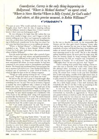 Esquire - page 3
Jim Carrey interview in Esquire.

Issue: December, 1995

Other scans from this magazine:

[b][url=http://www.jimcarreyonline.com/images/albums/userpics/10001/esquire.jpg]Jim on the cover[/url][/b]
[b][url=http://www.jimcarreyonline.com/images/albums/magazines/articles/esquire1995-page01.jpg]Page 1[/url][/b]
[b][url=http://www.jimcarreyonline.com/images/albums/magazines/articles/esquire1995-page02.jpg]Page 2[/url][/b]
[u]Page 3[/u]
[b][url=http://www.jimcarreyonline.com/images/albums/magazines/articles/esquire1995-page04.jpg]Page 4[/url][/b]
[b][url=http://www.jimcarreyonline.com/images/albums/magazines/articles/esquire1995-page05.jpg]Page 5[/url][/b]
[b][url=http://www.jimcarreyonline.com/images/albums/magazines/articles/esquire1995-page06.jpg]Page 6[/url][/b]
[b][url=http://www.jimcarreyonline.com/images/albums/magazines/articles/esquire1995-page07.jpg]Page 7[/url][/b]
[b][url=http://www.jimcarreyonline.com/images/albums/magazines/articles/esquire1995-page08.jpg]Page 8[/url][/b]
[b][url=http://www.jimcarreyonline.com/images/albums/magazines/articles/esquire1995-page09.jpg]Page 9[/url][/b]
Keywords: Esquire Magazine 1995