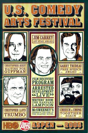 U.S. Comedy Arts Festival
Jim Carrey on the cover of the U.S. Comedy Arts Festival program.

Issue: 2005
Keywords: U.S. Comedy Arts Festival HBO Aspen 2005