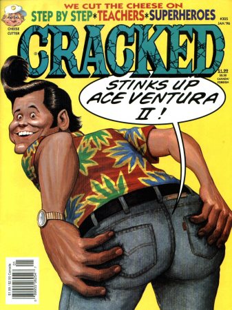 Cracked Magazine
Jim Carrey on the cover of Cracked Magazine.

Issue: #305 - January, 1996
Keywords: Cracked Magazine Ace Ventura Satire 1996