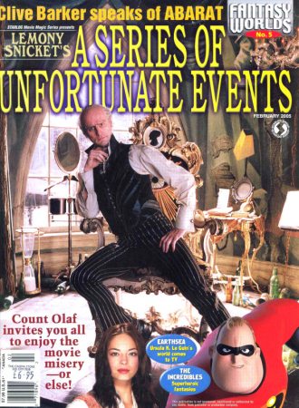 Fantasy World
Jim Carrey on the cover of the Brittish Fantasy World.

Issue: February, 2005
Keywords: Fantasy World Lemony Snickets