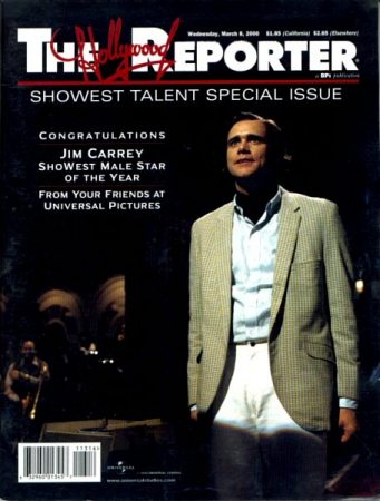 The Hollywood Reporter
Jim Carrey on the cover of The Hollywood Reporter.

Issue: March 8, 2000
Keywords: The Hollywood Reporter Man on the Moon Andy Kaufman 2000