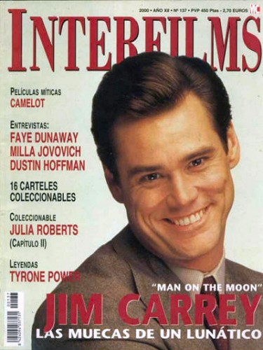 Interfilms
Jim Carrey on the cover of the Spanish Magazine Interfilms.

Issue: February, 2000
Keywords: Interfilms Magazine Spain 2000