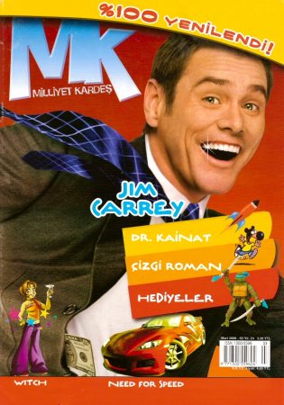 Milliyet Kardes
Jim Carrey on the cover of the Turkish MK Magazine.

Issue: March, 2006
Keywords: Milliyet Kardes Turkey Fun With Dick And Jane