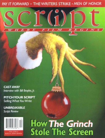 Script
Jim Carrey on the cover of Script.

Issue: 2004
Keywords: Script The Grinch