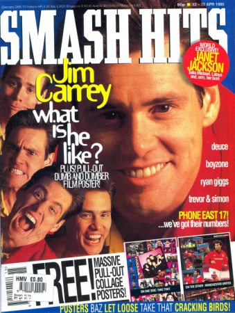 Smash Hits
Jim Carrey on the cover of Smash Hits.

Issue: April 1995
Keywords: Smash Hits Magazine