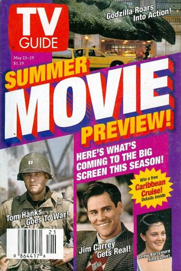 TV Guide
Jim Carrey on the cover of TV Guide.

Issue: May 23 - May 29, 1998 
