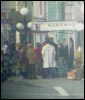James Whitmore, David O. Stiers and Martin Landau during a take on Main Street